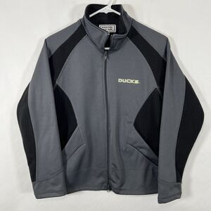 Oregon Ducks Know Wear Full Zip Athletic Jacket Womens Size Small Gray
